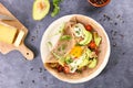 buckwheat crepe with egg cheese Royalty Free Stock Photo