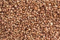 Buckwheat food in a container on white background