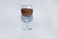 Buckwheat is in a wine glass instead of wine, proper nutrition and a sober lifestyle