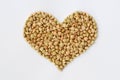 Buckwheat kernels heart