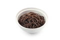 Buckwheat noodles on white background Royalty Free Stock Photo