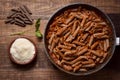 Buckwheat penne rigate alla bolognese