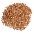 Buckwheat pile on white