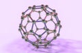 Buckyball, or buckminsterfullerene molecule, 3D illustration