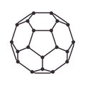 buckyball formula molecule atom hexagonal ball shape concept research chemistry science