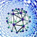 Buckyball and nanotube, artwork