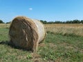 Countryside scene with hay bales