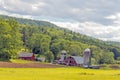 Pastoral farm scene with Green Mountains, Vermont