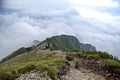 Hiking on Bucsoiu mountain in a summer day Royalty Free Stock Photo