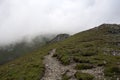 Hiking on Bucsoiu mountain in a summer day Royalty Free Stock Photo