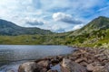 Bucura glaciar lake from Retezat National Park Romania Royalty Free Stock Photo