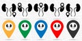 Bud, kidney, gemma, bourgeon, burgeon icon in location set. Simple glyph, flat illustration element of medicine theme icons