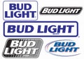 Bud Light Beer Etiquette vector illustration poster template