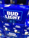 Bud Light Beer 36 pack beer cans display at grocery store - USA - 2023