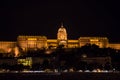 The Buda Castle of Budapest, Hungary at night Royalty Free Stock Photo