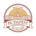 Buda Castle in Budapest, Hungary stamp