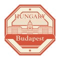 Buda Castle in Budapest, Hungary stamp