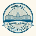 Buda Castle in Budapest, Hungary stamp