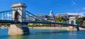 Buda Castle and Chain Bridge. Budapest, Hungary Royalty Free Stock Photo