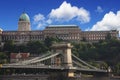 Buda Castle and Chain Bridge in Budapest, Hungary Royalty Free Stock Photo