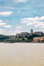 Buda Castle and Chain bridge with danube river in Budapest, Hungary Royalty Free Stock Photo