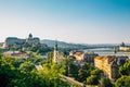 Buda Castle and Chain bridge with danube river in Budapest, Hungary Royalty Free Stock Photo