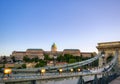 Buda Castle from the Chain Bridge located in Budapest, Hungary Royalty Free Stock Photo