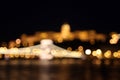 Buda Castle and the Chain Bridge at Night Royalty Free Stock Photo