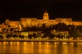 Buda Castle Danube River Night Budapest Hungary Royalty Free Stock Photo