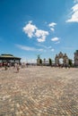 Buda Castle entrance gate and Turul eagle statue, Budapest, Hung