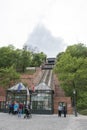 Buda castle funicular Royalty Free Stock Photo