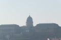 Buda castle in morning haze, Budapest, Hungary Royalty Free Stock Photo