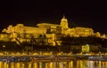 Buda castle night view, Budapest, Hungary Royalty Free Stock Photo