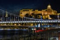 Buda castle night view Royalty Free Stock Photo