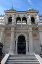 Buda Castle palace complex of the Hungarian kings. Portico in fr