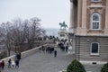 Buda Castle or Royal Palace with horse statue, Budapest, Hungary.