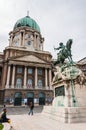 Buda Castle and the statue of Prince Eugene