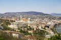 Buda Castle - view from thecitadella Bastion in Budapest Royalty Free Stock Photo