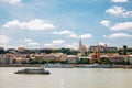 Buda district Fisherman`s Bastion and St. Matthias Church with Danube river in Budapest, Hungary Royalty Free Stock Photo