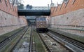 Buda Hill Funicular or Cable Car. Budapest, Hungary Royalty Free Stock Photo