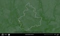 Buda-Kasaliova District outlined, Belarus. Physical Royalty Free Stock Photo