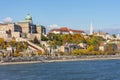 Buda side of Budapest with Royal palace, Castle hill and Fisherman bastion over Danube river in autumn, Hungary Royalty Free Stock Photo