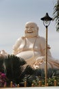 Budai statue in Vinh Trang Temple Royalty Free Stock Photo