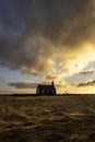 Budakirkja, the famous black church in Budir in the Snaefelsness Peninsula, Iceland