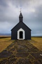 Budakirkja black churck in Budir, Iceland Royalty Free Stock Photo