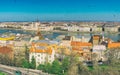 Budapest aerial view from Castle Hill, Buda