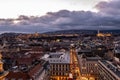 Budapest aerial view by night