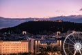 Budapest aerial view by night