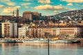 Budapest amazing cityscape scenic view on Buda and Danube river