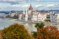 Budapest autumn cityscape with Hungarian parliament building and Danube river, Hungary Royalty Free Stock Photo